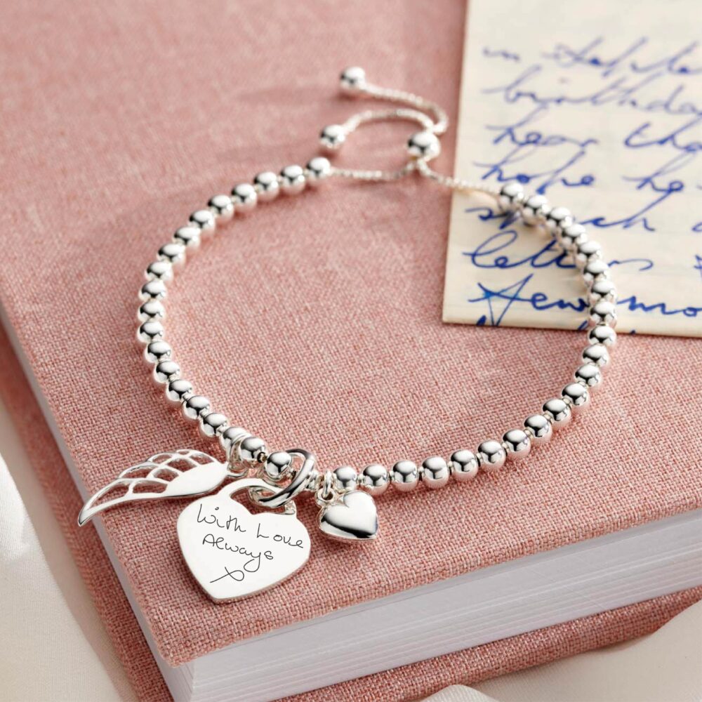 Handwriting bracelet sale sterling silver