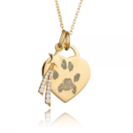 Gold Heart Shooting Star Necklace (2) 1