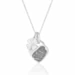 Clover and Heart Fingerprint Necklace - Fingerprint Jewellery